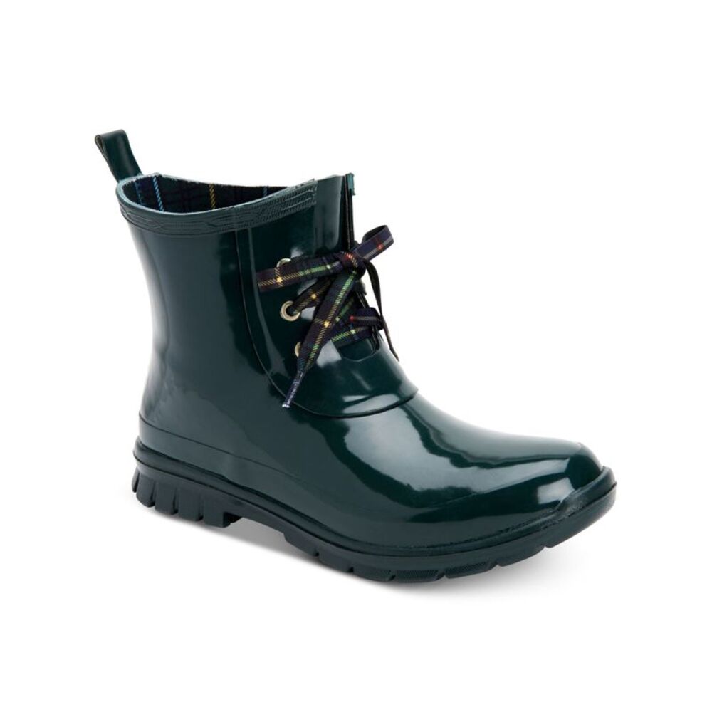 CHARTER CLUB Womens Green Splash Friendly Traynor Round Toe Rain Boots 5 M